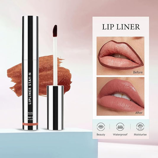 Peel Off Lip Liner Stain – Velvet Lip Glkoss Long-Lasting, Moisturizing & Non-Sticky Matte Lip Lacquer, Pigmented, Smudge-Proof Liquid Lipgloss (maple)