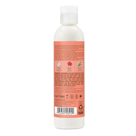 SheaMoisture 2-in-1 Shampoo and Conditioner for Kids Coconut and Hibiscus Coconut Oil for Hair and Dry Curls 8 oz