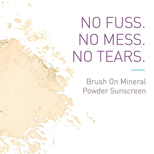 BOB KIDS SPF 30 Brush On Mineral Powder Sunscreen, Broad Spectrum, Water Resistant 80 Mins, Easy to Apply for Kids and Babies, Mfg in USA