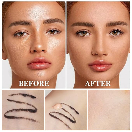 2pcs Liquid Concealer Set with Brush,Full Cover,Concealer W