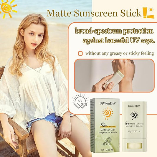 Mate Sunscreen Stick for Body & Face,SPF 50+,Moisturizing Sunstick Non-Greasy Sunscreen Stick for All Skin Types,Long Lasting Oil Control Travel Sunblock Face Sun Stick for Men & Women