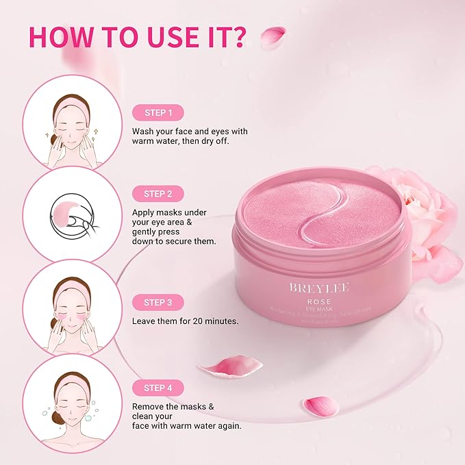 Breylee rose eye mask -