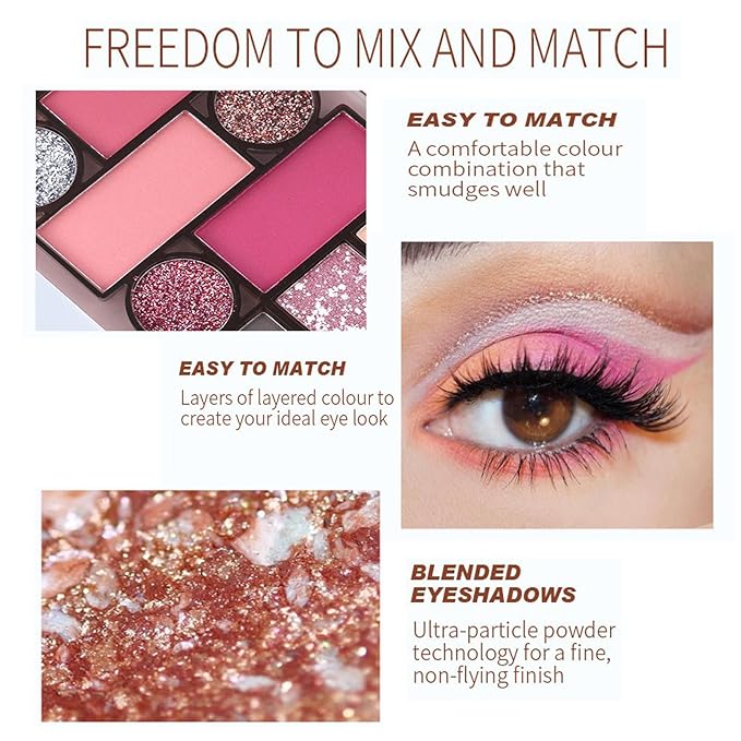 12 Colors Nude Eyeshadow Palette Travel Size Makeup,