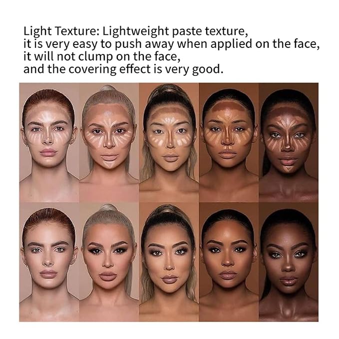 Professional Makeup Cream Contour Palette, Joyeee 10 Colours