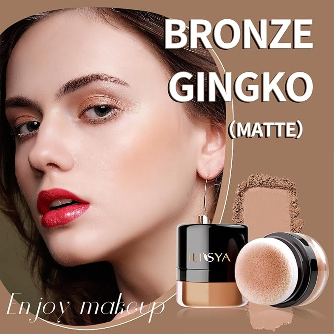 Face Blush Powder Makeup Soft Mushroom Blush for Gingko)-2 Boxes