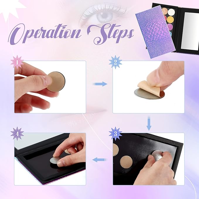 2 Pieces Magnetic Palette Mermaid Empty Palette