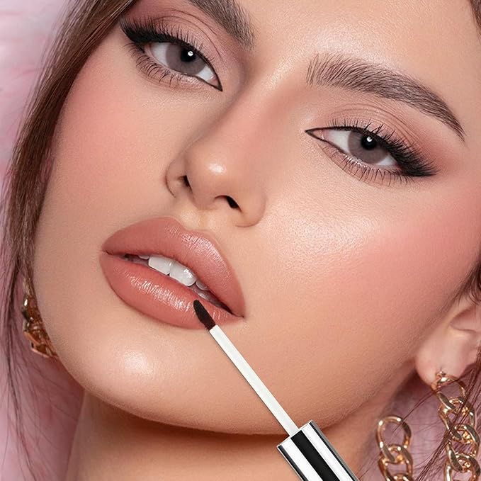 Peel Off Lip Liner Stain – Velvet Lip Glkoss Long-Lasting, Moisturizing & Non-Sticky Matte Lip Lacquer, Pigmented, Smudge-Proof Liquid Lipgloss (maple)