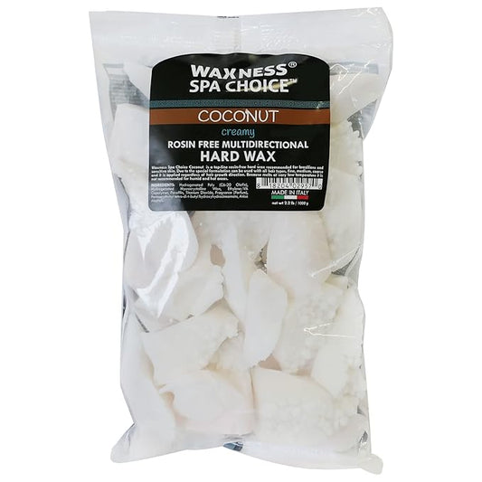 Waxness Spa Choice Rosin Free Multidirectional Hard Wax Coconut 2.2 lb / 1 kg