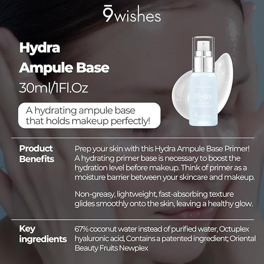 9 wishes Hydra Ampule Base 1.01 fl.oz | Makeup K-beauty