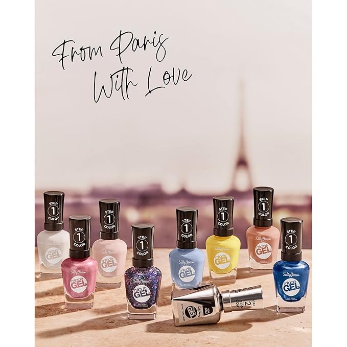 Sally Hansen Miracle Gel™, Travel Seekers Sunbrella, Long Lasting, Gel-Like Formula, No UV Lamp Needed, Yellow Nail Polish
