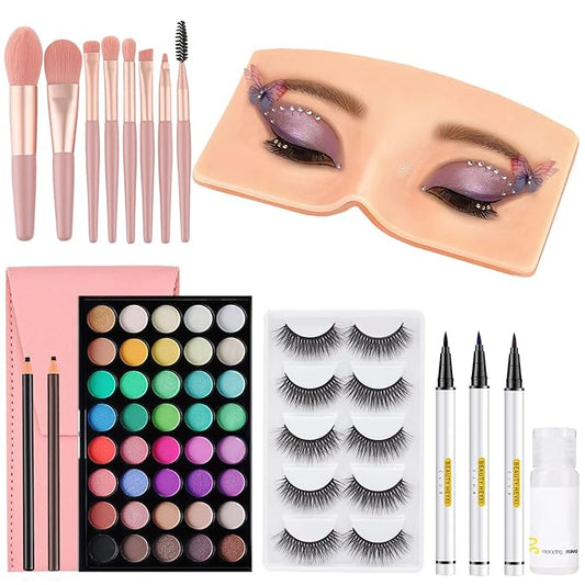 Makeup Practice Face Board, 3D Reusable Makeup Mannequin