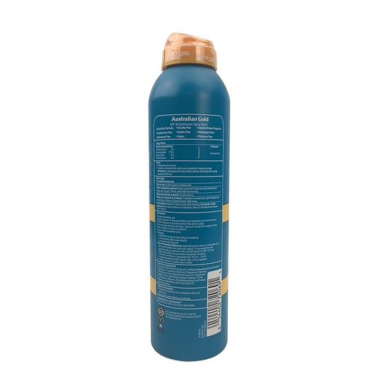 Australian Gold Extreme Continuous Spray Sunscreen SPF 30, Broad Spectrum, Sweat and Water Resistant, Non-Greasy, Oxybenzone Free, Cruelty Free, Sport-New, Coastal Breeze, 6 Ounce