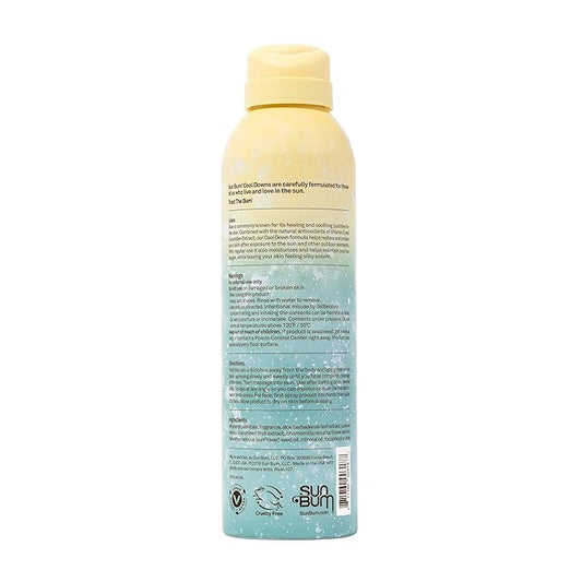 Sun Bum Cool Down Aloe Vera Spray | Vegan After Sun Care with Cocoa Butter to Soothe and Hydrate Sunburn Pain Relief | 6 oz