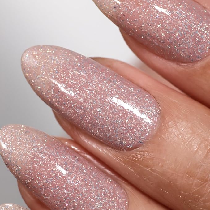 LONDONTOWN lakur Nail Polish - Chip-Resistant, Non-Toxic, Conditions & Hydrates Nails | Glossy Neutral Champagne in Bed Creme, 0.40 fl oz