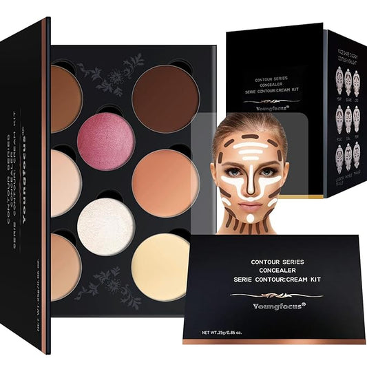 Youngfocus Cosmetics Cream Contour Best 8 Colors Contouring