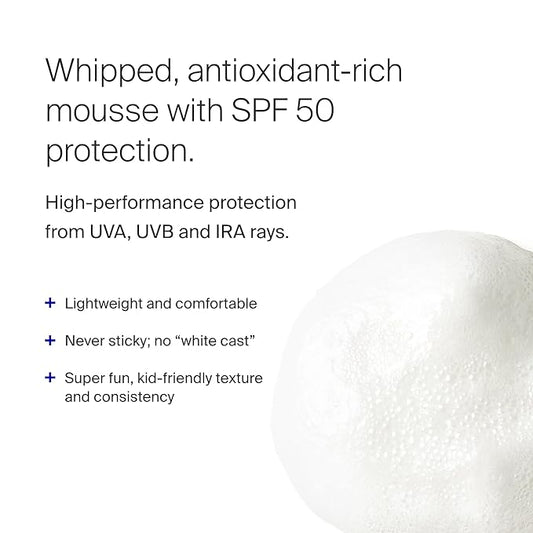 Supergoop! PLAY Body Mousse SPF 50 with Blue Sea Kale - 3 oz, Pack of 2 - Broad Spectrum Whipped Sunscreen for Sensitive Skin - Fun to Apply - Great for Active Days