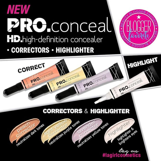 L.A. Girl Pro Conceal HD Concealer, Light Yellow 0.28 Ounce