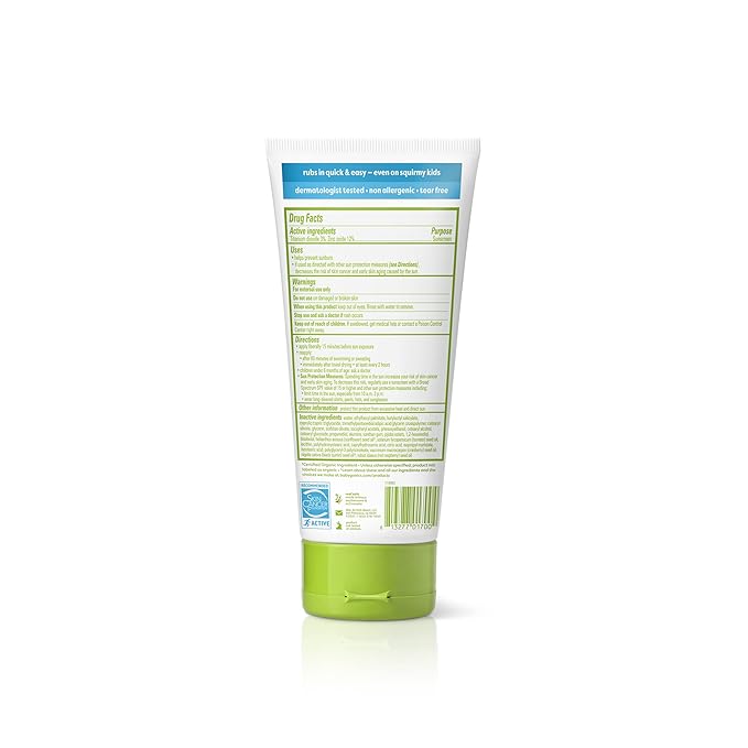 Babyganics SPF 50 Kids Sunscreen Lotion | UVA UVB Protection | Octinoxate & Oxybenzone Free | Water & Sweat Resistant, 6 Fl Oz (Pack of 2)
