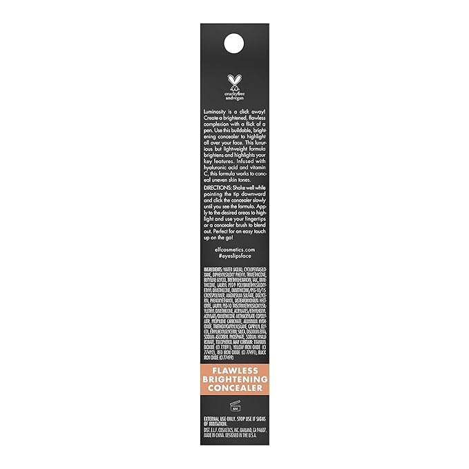 e.l.f. Flawless Brightening Concealer, Illuminating & Highlighting Face Fl Oz