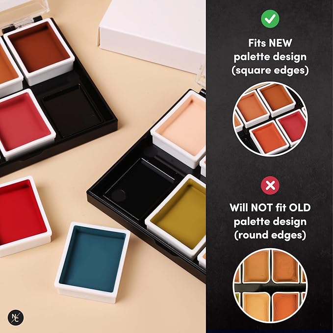 Alcohol Palette Refill Pans - Skin Tones -