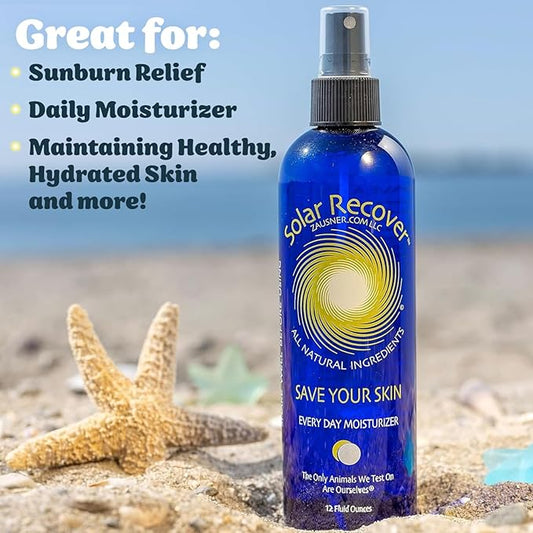 After Sun Moisturizing Spray 2 Pack (Full Size 12 Ounce + Travel Size 2 Ounce) - Hydrating Facial & Body Mist - Sunburn Relief With Vitamin E & Calendula - Lotion Delivered in Water