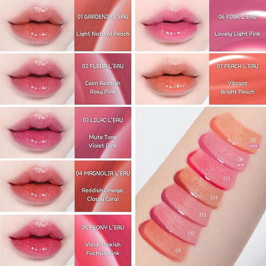 BBIA L’EAU Tint – Glossy & Glow Lip Stain, Watery Lip Tint, Non-Sticky, High Shine Finish, Long-lasting, Moisturizing, Lightweight, Natural, Daily Use, Vegan, Korean Lip Makeup (03 LILAC L'EAU)