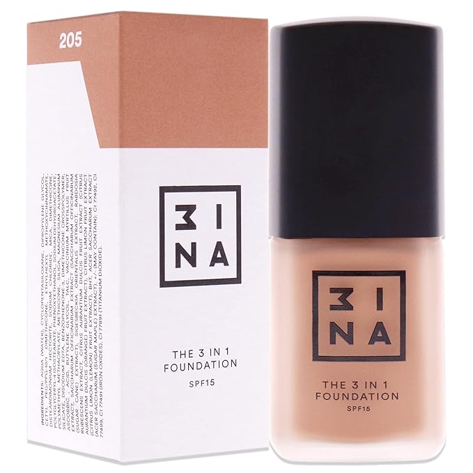 3INA The 3-In-1 Foundation 205 - Vegan Formul 01 Oz