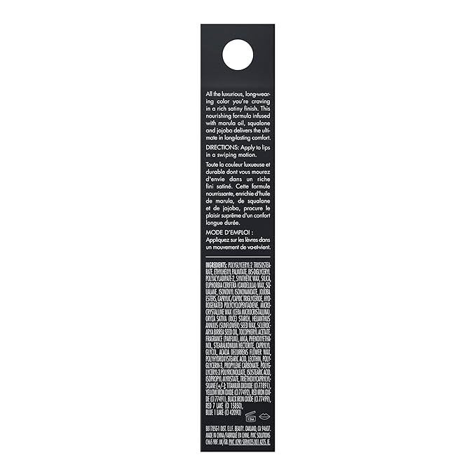 e.l.f. O Face Satin Lipstick, Richly Pigmented, Nourishing & Long-Lasting Creamy Lipstick, Infused With Jojoba, Vegan & Cruelty-Free, Limitless