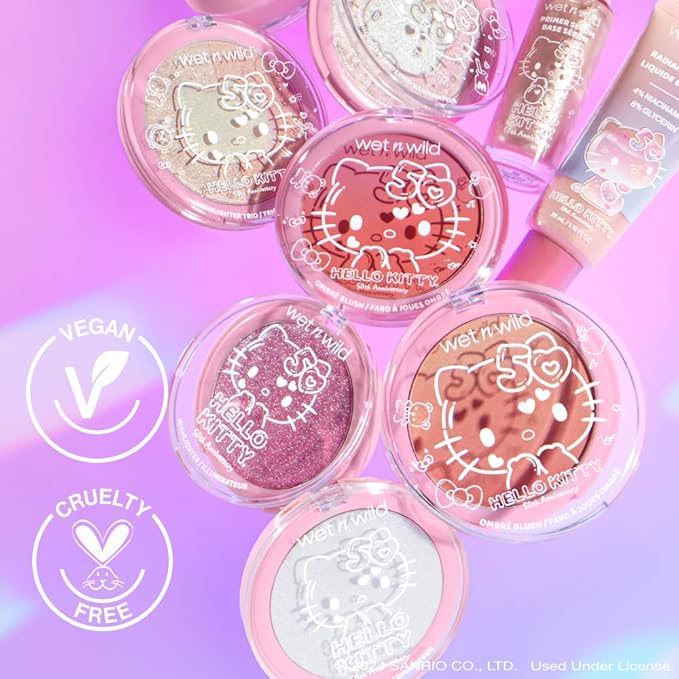 wet n wild Hello Kitty Radiance Liquid, Nourishing Niacinamide & Glycerin Infused Formula, Natural Multi-Functional Glow, Cruelty-Free & Vegan