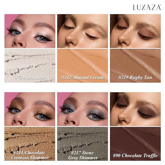 Neutral Eyeshadow Stick Makeup Set, Metallic Shimmer Matte Cream Eye Shadow Eyeliner Brightener Pencil Crayon - Classic 6PCS A002