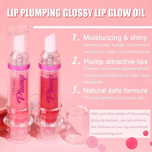 Glossy Finish Lip Glow Oil,Lip Plumping Lines