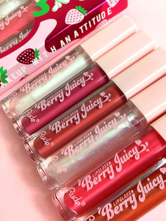 Rude Cosmetics Berry Juicy Lip Gloss - Pure for Women - 0.14 oz Lip Gloss