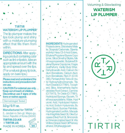 TIRTIR Waterism Glow Tint (Lip Plumper_Light Oz