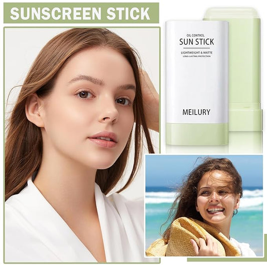 Korean Sunscreen Stick for Face and Body Moisturizing Matte Sun Stick,Lightweight Oil Control Non-sticky,Long-Lasting Protection Sunstick,Suitable for All Skin Types
