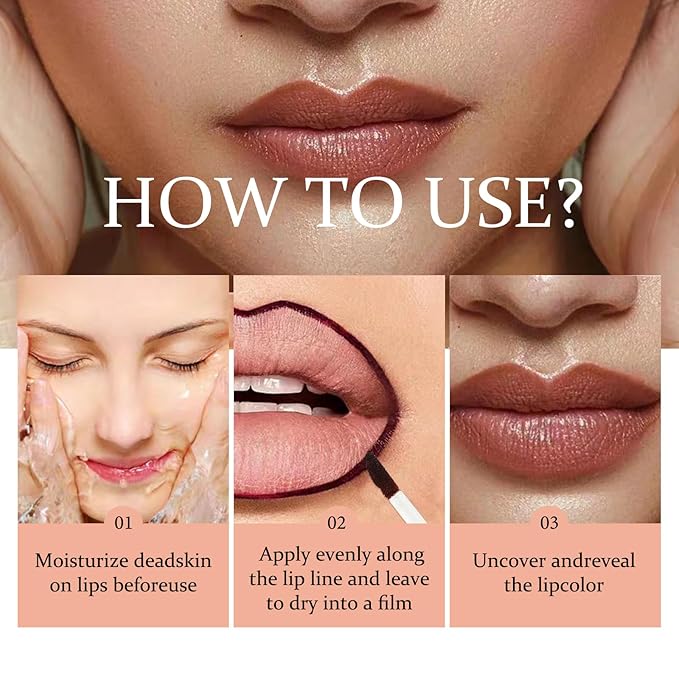 Peel Off Lip Liner Stain – Velvet Lip Glkoss Long-Lasting, Moisturizing & Non-Sticky Matte Lip Lacquer, Pigmented, Smudge-Proof Liquid Lipgloss (maple)