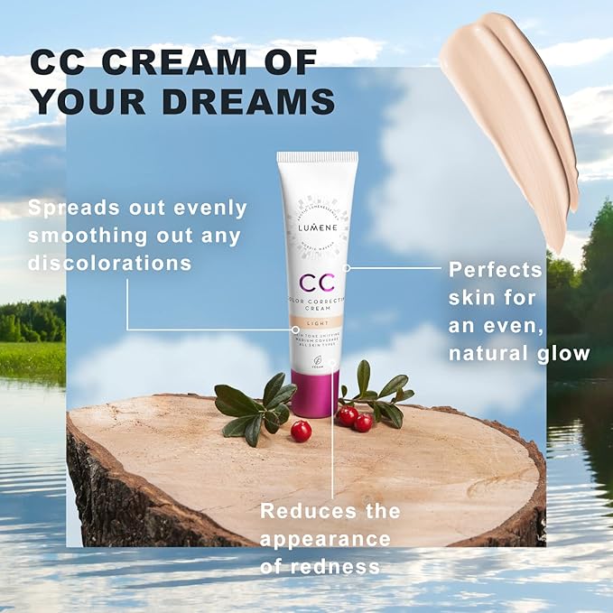Lumene Color Correcting CC Cream - Lightweight Foundation 1 fl oz