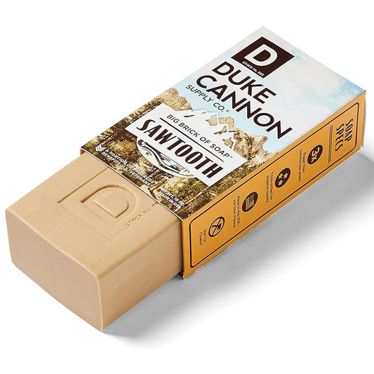 Duke Cannon Big Brick of Soap for Men - Sawtooth, Alpine Air and Cedarwood Scent, 10 oz (Pack of 3)