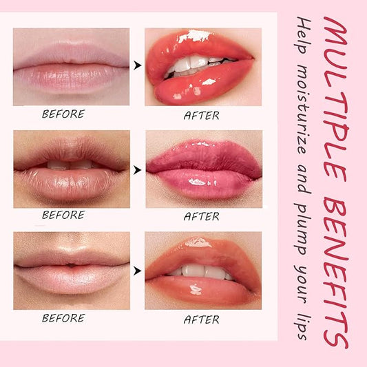 Lip Plumper Gloss 3 Colors Set,Natural