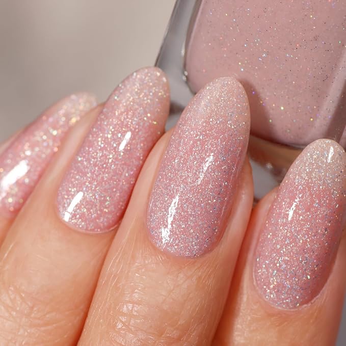 LONDONTOWN lakur Nail Polish - Chip-Resistant, Non-Toxic, Conditions & Hydrates Nails | Glossy Neutral Champagne in Bed Creme, 0.40 fl oz