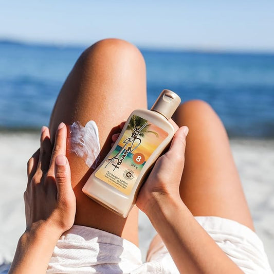 Panama Jack Sunscreen Tanning Lotion - SPF 8, PABA, Paraben, Gluten & Cruelty Free, Antioxidant Moisturizing Formula, 6 FL OZ (Pack of 12)