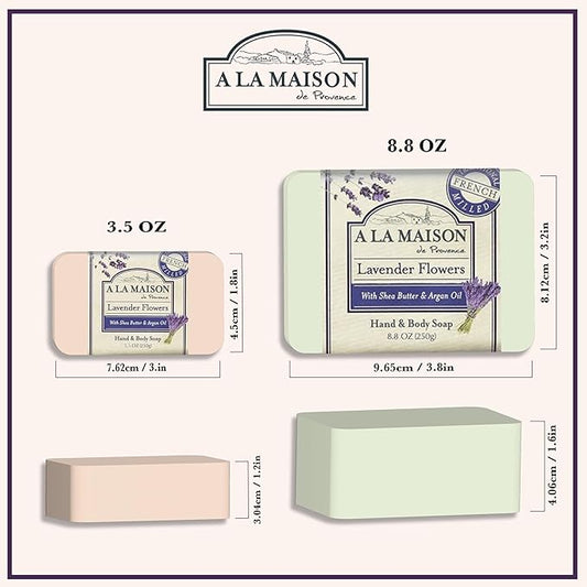 A LA MAISON Oat Milk Bar Soap - Triple French Milled Natural Moisturizing Hand Soap Bar (3 Bars of Soap, 8.8 oz Bar)