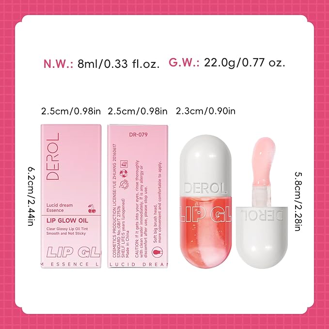 Lip Plumper Gloss High-Shine Liquid Lip Plumping Color, Long-Lasting Plumper Pout, Moisturizing, Non-Sticky With Natural Ginger Extract Portable 6 Colors (05#Raspberry)
