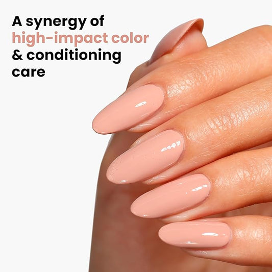 LONDONTOWN lakur Nail Polish - Chip-Resistant, Non-Toxic, Conditions & Hydrates Nails | Glossy Neutral Rose Latte Creme, 0.40 fl oz