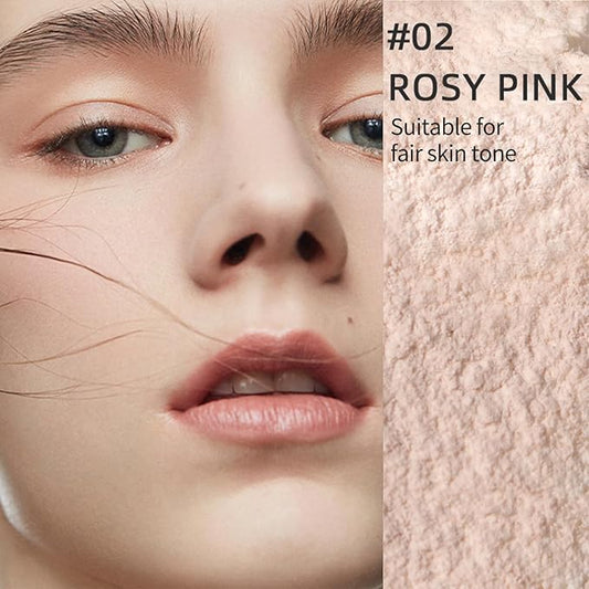 Erinde Pink Translucent Matte Setting Powder with Puff,