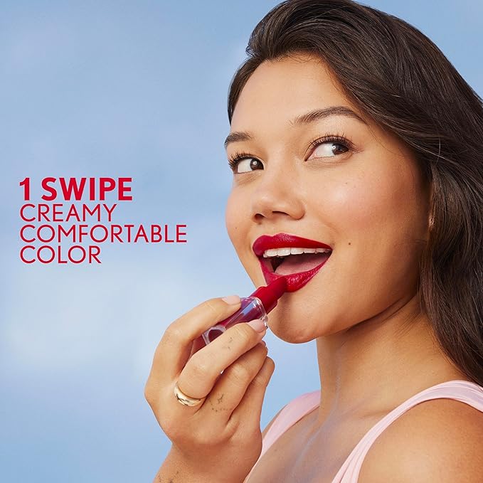 COVERGIRL Clean Lip Color, Sunny Days, Satin Finish, Squalane, Avocado & Aloe, Carmine-Free, Non-Drying, 0.12oz
