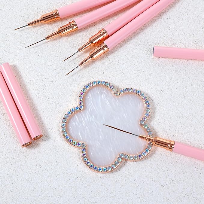 Resin Nail Art Palette Gold Edge Nail Holder