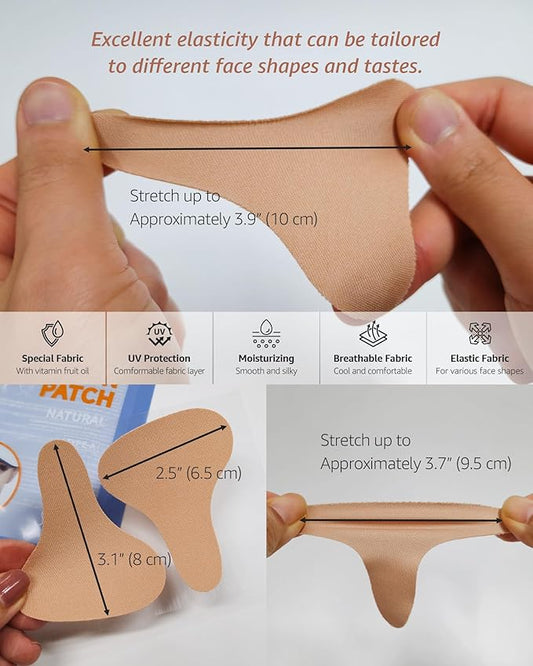 SHIONLE 4 Pack Sun Protection Under Eye & Cheek Patch for Golf & Outdoor Sports Activities Sunblock Shield Suncreen Tape Facial Sticker UV Block Sheet with Moisturizer All Skin Type (Type-A)