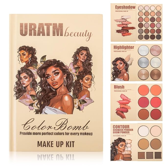 4-Layer Book-Style Foldable Makeup Palette Set | Portable