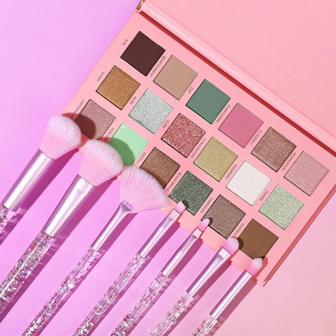 18 Colors Eyeshadow Palette With 7 pcs Soft