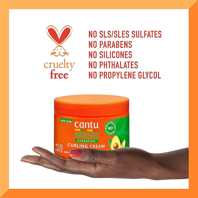 Cantu Avocado Hydrating Curling Cream, 12 oz (Pack of 2)